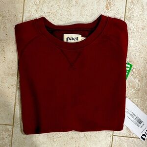 PACT burgundy sweatshirt